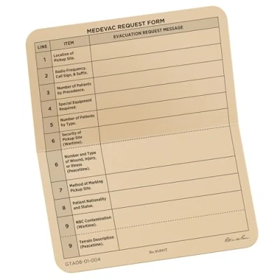 Image of Rite in the Rain All Weather Combat Card, 9 Line MEDEVAC, 6&quot; x 5&quot;, 50 Weatherproof Cards (No. 9L991T)