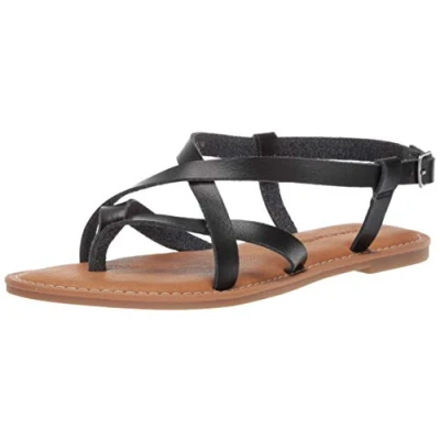 Image of Amazon Essentials Women&#039;s Casual Strappy Sandal, Black, 2 UK