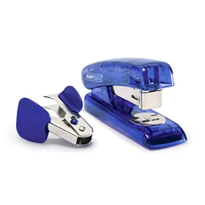 Image of Rapesco See Through Half Strip Stapler with R4 Safety Remover Blue