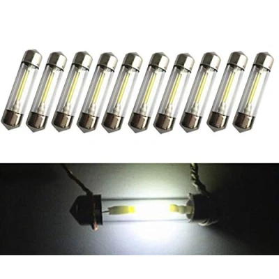 Image of 10pcs Festoon 41mm/42mm C5W COB LED White Interior SMD Bulb Car Reading Light Source Dome Lamp 12V 6500K