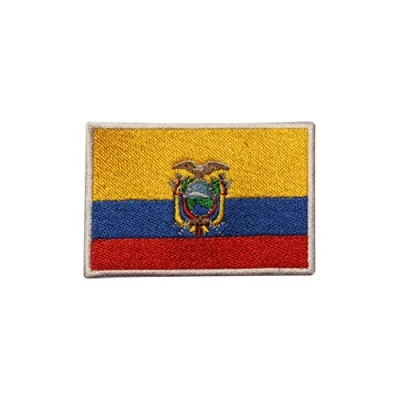 Image of Ecuador National Flag Embroidered Iron on Patch Sew Badge for Clothes etc