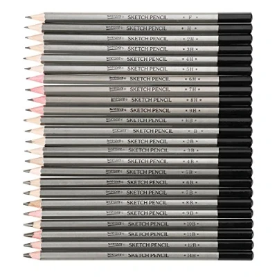 Image of Graphite Pencil Set 24 Pcs Professional Drawing Sketch Travel Artists Kit 9H 14B for Kid Adults Student Beginners