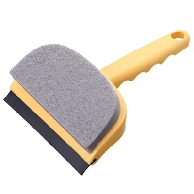 Image of Lseqow Multi Purpose Squeegee for Window, 2 in 1 Window Sponge Scrubber Scraper Cleaner Brush Car Windshield Shower Door Bathroom Glass