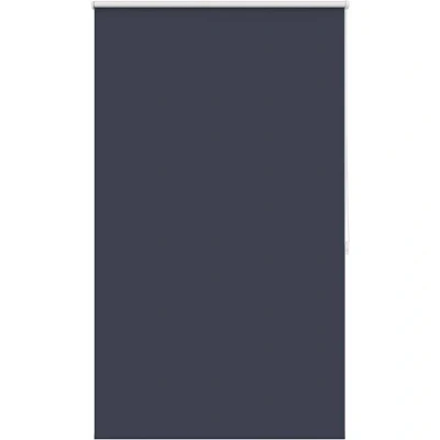 Image of &#039;vidaXL Blackout Roller Blind with Silver Coating, Easy Installation, Thermal Insulation, Marine/Blue Colour, 80 cm Wide and 175 Tall