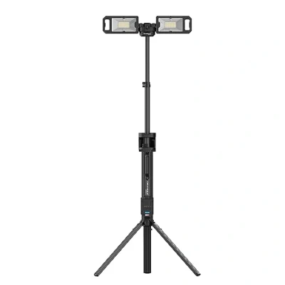 Image of SCANGRIP Tower 5 Connect 5000 Lumen Floodlight with Integrated Tripod, Power Tool Battery Operated, Flexible LED Flood Lights, Portable, Lightweight and Compact Design
