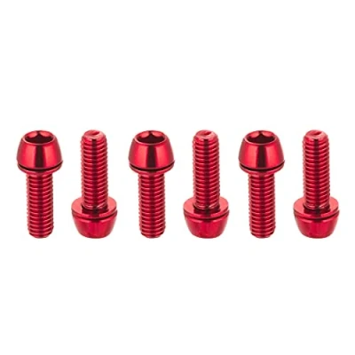 Image of Chooee Bicycle Disc Brake Caliper Bolts, M6 X 18mm Bolt Screws for Mountain Bike/MTB Red