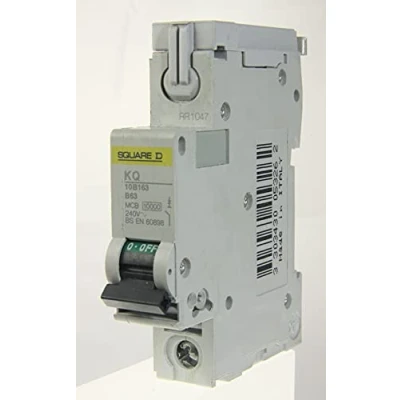 Image of SCHNEIDER ELECTRIC 63 AMP TYPE B 10 kA MCB CIRCUIT BREAKER KQ 10B163