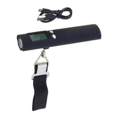 Image of Digital Weighing Scale Luggage Portable Hanging Baggage for Travel Suitcase Weight Flashlight Electronic Shipping with Power Bank &amp;