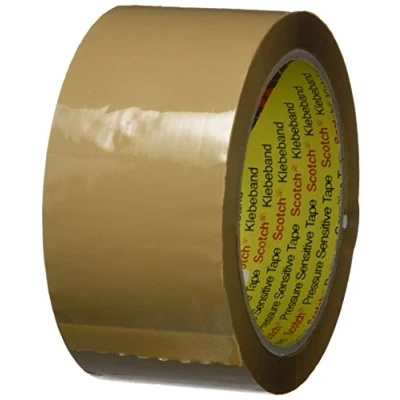 Image of 3M 371 Box Sealing Tape, 50 mm x 66 m, 0.048 mm, Brown, 6 Piece