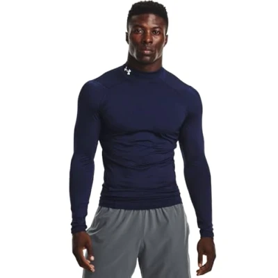 Image of Under Armour HG Compression MOCK Langarm Undershirt Midnight navy, Men&#039;s, Size: XL, navy