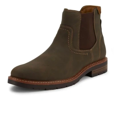Image of Dockers Mens Ransom Rugged Chelsea Boot, Dark Brown, 12 M
