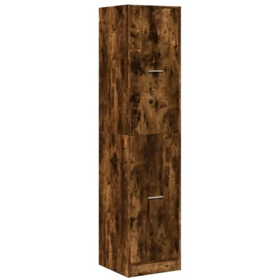 Image of vidaXL Apothecary Cabinet Smoked Oak, Engineered Wood Storage Drawers Home/Office Use, Durable &amp; Versatile 40 x 41 174.5 cm