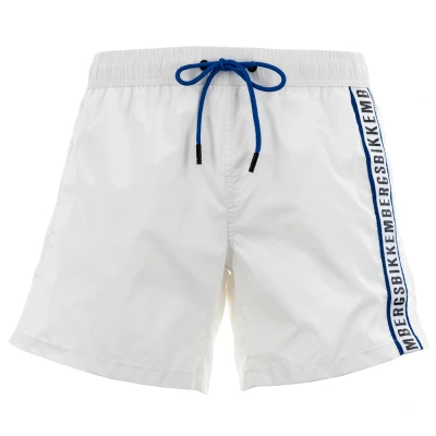 Image of Bikkembergs Mens Men Swimshorts Tape Blue Size Small