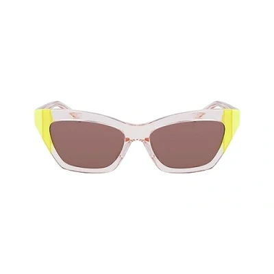 Image of Dkny DK547S Sunglasses, 820 Crystal Peach/Citron, One Size