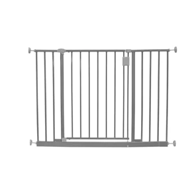 Image of Safetots Extra Wide Hallway Gate, 103cm 109cm, Matt Grey, Pressure Fit Baby Safety Barrier for Hallways and Spaces, Easy Installation