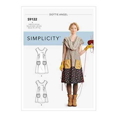 Image of SIMPLICITY Sewing Pattern S9122 Misses&#039; Dresses, Various, A (XS S M L XL)
