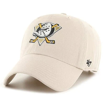Image of 47 Brand Adjustable Cap CLEAN UP Anaheim Ducks bone beige