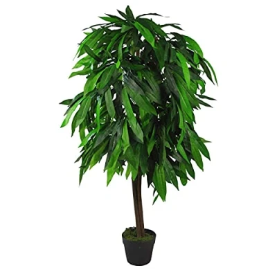 Image of Leaf Design UK Artificial Realistic Mango Plant / Tree, 120cm