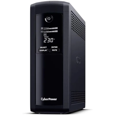 Image of CyberPower VP1200EILCD Value PRO 1200va/720w Tower LCD UPS, 8xIEC Outlets and AVR, Black