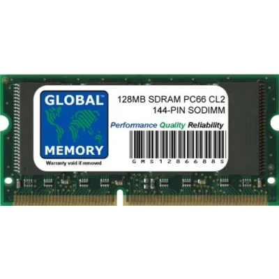 Image of 128MB PC66 66MHz 144 PIN SDRAM SODIMM MEMORY RAM COMPATIBLE WITH LAPTOPS/NOTEBOOKS