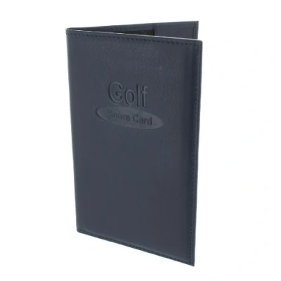 Image of Soft Leather Golf Scorecard Holder 2315 Navy
