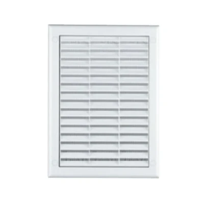Image of Air Vent Grille 190mm x 250mm with Adjustable Shutter and Fly Screen/Net/Mesh 7.5&quot;&quot; 10&quot; Hit &amp; Miss Ventilation Cover Grid TK4