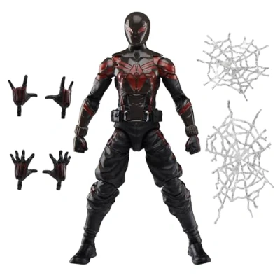 Image of Spider Man Marvel Legends Series Gamerverse Miles Morales Brooklyn 2099 Suit Action Figure