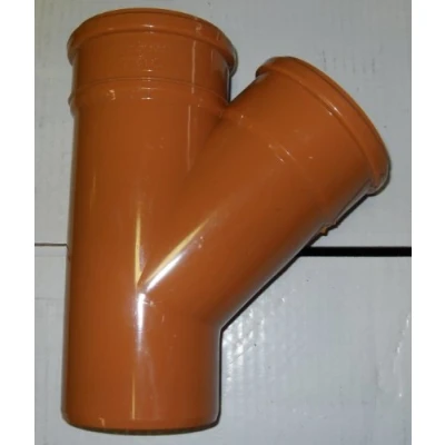 Image of Soil Pipe Branch 110 mm with a 45 Degree Inlet Underground Brown Push Fit
