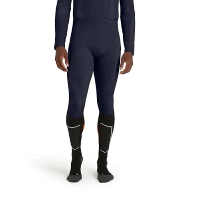 Image of FALKE Men&#039;s Wool Tech Long M TI Functional Yarn Quick Dry 1 Piece Base Layer Bottom, Blue (Space 6116),