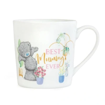 Image of Me to You Tatty Teddy &#039;Best Mummy Ever&#039; Boxed Ceramic Mug Official Mother&#039;s Day Collection, Blue,grey