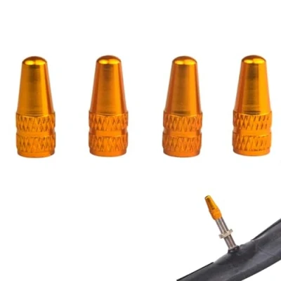 Image of Weppduk Tire Valve Caps Aluminum Alloy Caps,French Style Cap Inner Tube Dust Covers for Mountain/Road Bikes