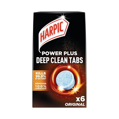 Image of Harpic Power Plus Deep Clean Toilet Cleaner Tablets x6 Original Pack 8
