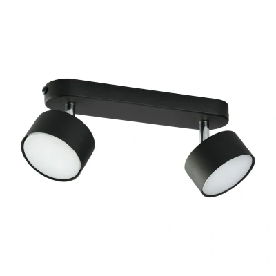 Image of Clark Twin Ceiling Spotlight Black 2xGX53