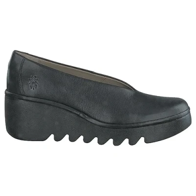 Image of BESO246FLY Leather Women&#039;s Wedge Heel Shoes