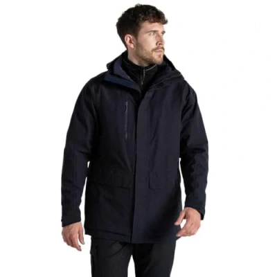 Image of Craghoppers Unisex Expert Kiwi Pro Stretch 3in1 Jacket Rain Coat, Dark Navy, XL UK