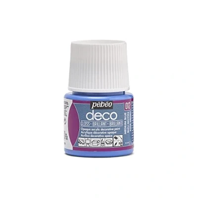 Image of Pebeo 45ml Deco Br, Acrylic, Medium Blue, 7 x 4.5 cm
