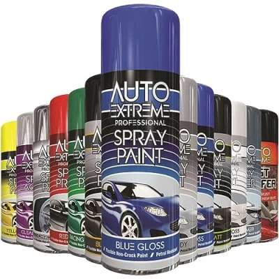 Image of AlezyB 1 x Auto Extreme Blue Gloss Spray Paint 400ml Professional Quality, Perfect Finish Multipurpose Aerosol for Cars, Bikes,Vans, Metal, Wood