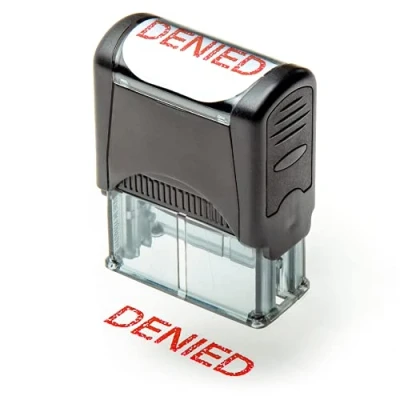 Image of SIRDAS Self Inking Rubber Stamp, Refillable Red Ink Preinstalled Denied 1.4&#039;&#039; x 0.51&#039;&#039; ( 35 8mm)