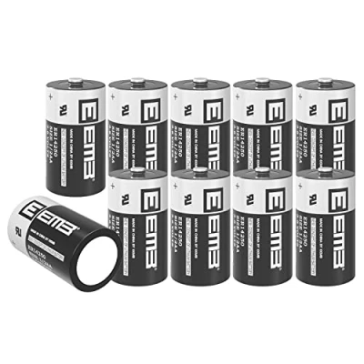 Image of EEMB ER14250 LS14250 1/2AA 3.6V 1200mAh Lithium Battery half aa batteries Li SOCL₂ Non Rechargeable for Dogwatch Dog Collar and Some of Movement Monitor/Home Security/Alarm System (10)