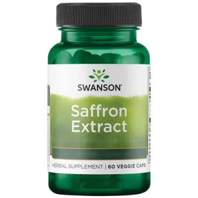 Image of Swanson, Saffron Extract, 30mg, High Dose, 60 Vegan Capsules, Vegetarian, SOYA Free, Gluten GMO Free