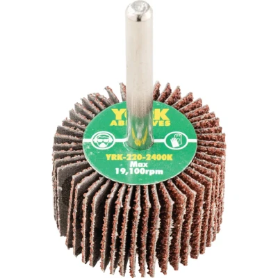 Image of York 40 X 25MM Flap Wheels Aluminium Oxide 6.0MM Shaft P40