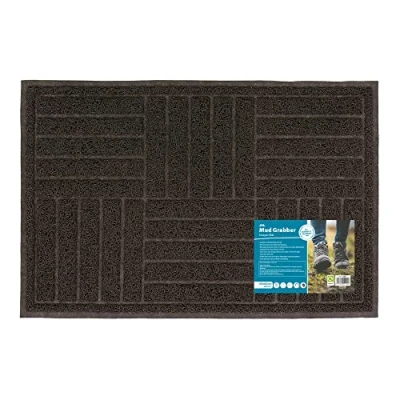 Image of JVL Mud Grabber Spaghetti Scraper Doormat, 40x60cm, Brown Square