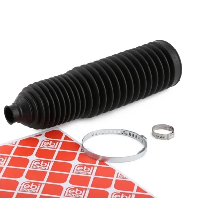 Image of 8D0419831K, 8D0419831KS1, 8E0419831, 8E0419831S1 Bellow, steering FEBI BILSTEIN 33592 Thermoplast with clamps AUDI: Allroad C5, A6 C5 Saloon