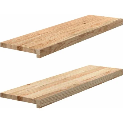 Image of vidaXL Window Sills 2 pcs Untreated 90x25x2 cm Solid Wood Oak