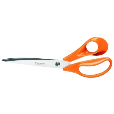 Image of Fiskars Professional Universal Scissors 25cm Length Right Handed Stainless Steel Blade/Plastic Handles Orange Classic 1005151
