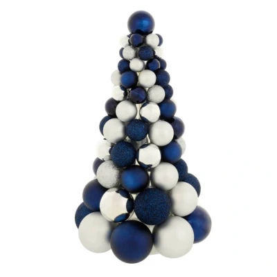 Image of Mr Crimbo Mini Christmas Bauble Tree Ornament Novelty Xmas Decoration 34cm Navy
