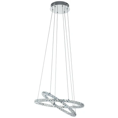 Image of Eglo Lighting Varrazo Integrated Led Ceiling Pendant Light Polished Chrome