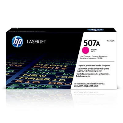 Image of HP CE403A 507A Original LaserJet Toner Cartridge, Magenta, Single Pack