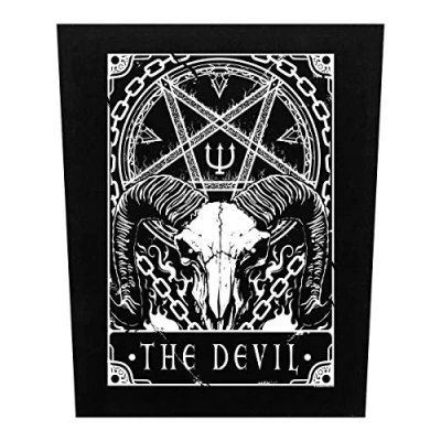 Image of Deadly Tarot The Devil Back Patch Black 29.5x36cm