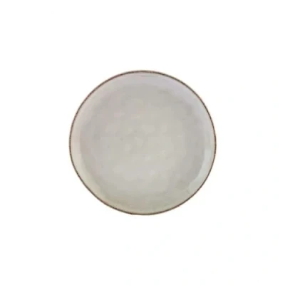 Image of Karaca Aria Reactive Glaze Side Plate, 20cm, Snack Salad Appetizer Cake, Dessert, Fruit, Beige
